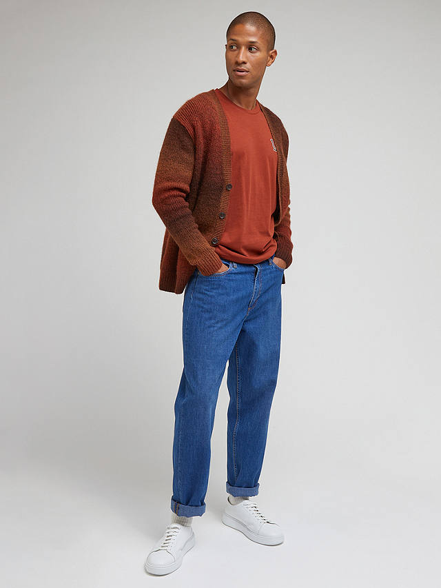 Lee Knitted Long Sleeve Cardigan, Brown at John Lewis & Partners