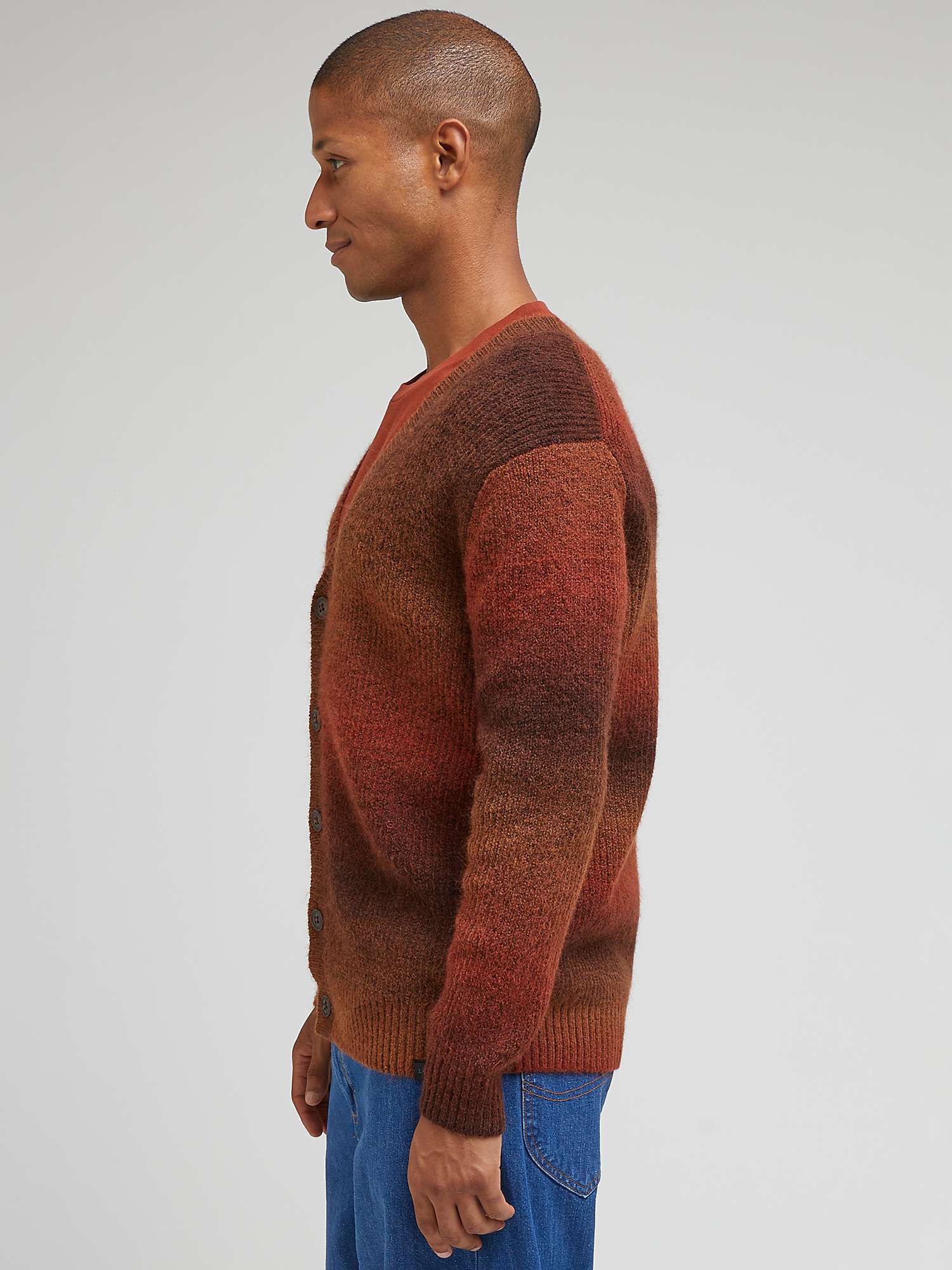 Buy Lee Knitted Long Sleeve Cardigan, Brown Online at johnlewis.com