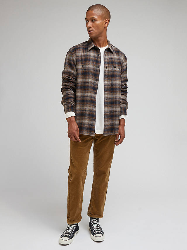 Lee Worker Long Sleeve Shirt, Brown/Multi