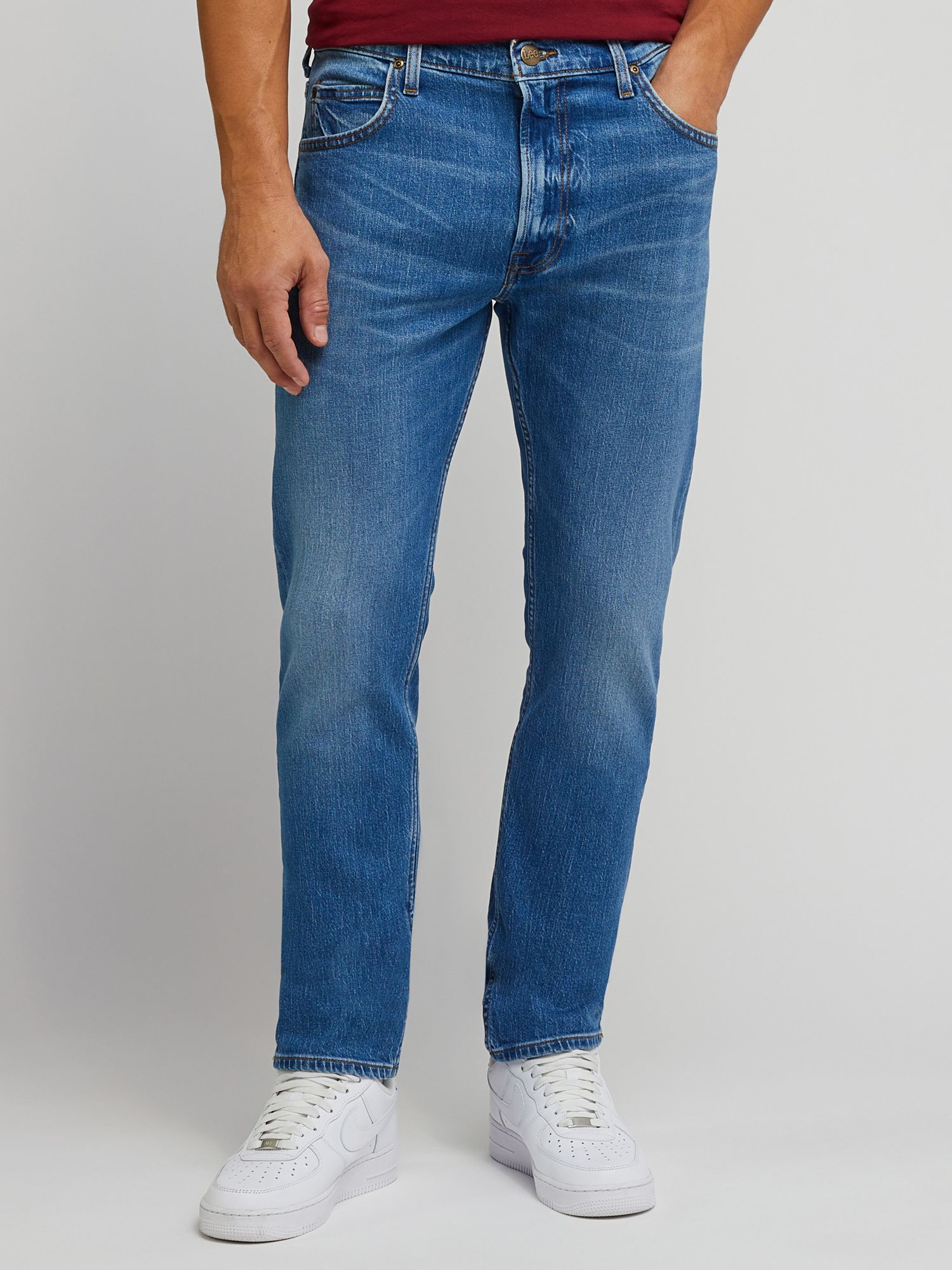 Lee Rider Slim Fit Denim Jeans, Indigo Vintage at John Lewis & Partners