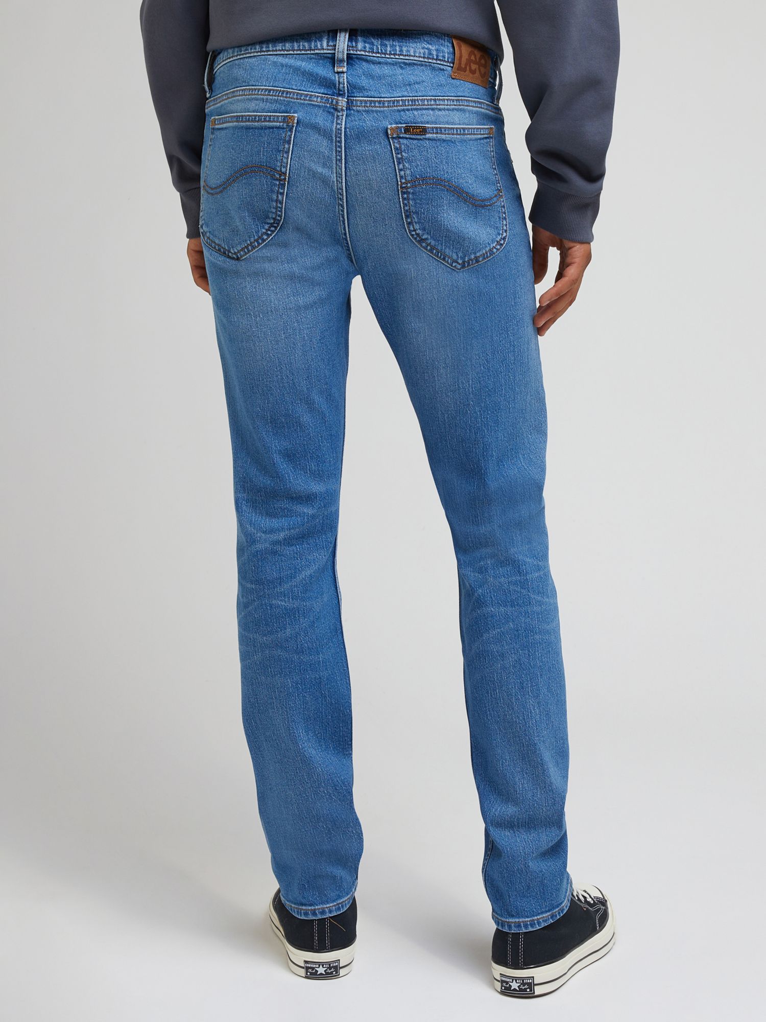 Lee Rider Slim Fit Denim Jeans, Indigo Vintage at John Lewis & Partners