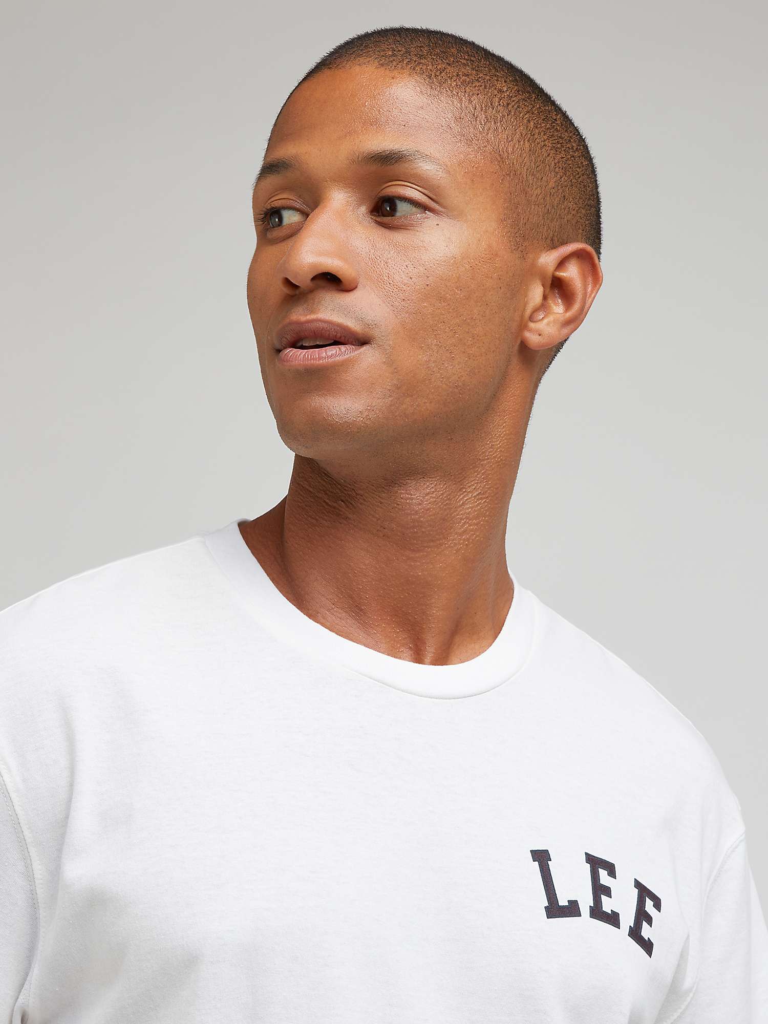 Buy Lee Logo Short Sleeve T-Shirt, Ecru Online at johnlewis.com