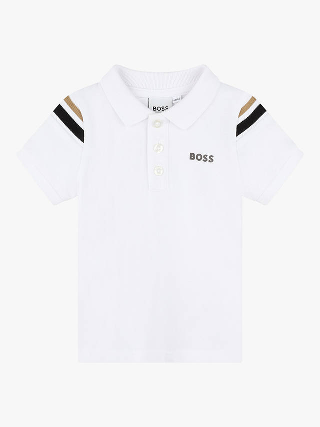 BOSS Kids' Short Sleeve Polo Top, White