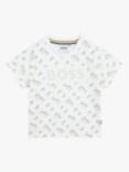 BOSS Baby Monogram Print Logo Short Sleeve T-Shirt, White