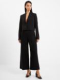 French Connection Echo Cropped Crepe Blazer, Blackout, Blackout