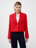 French Connection Azzurra Tweed Blazer, Red Scarlet