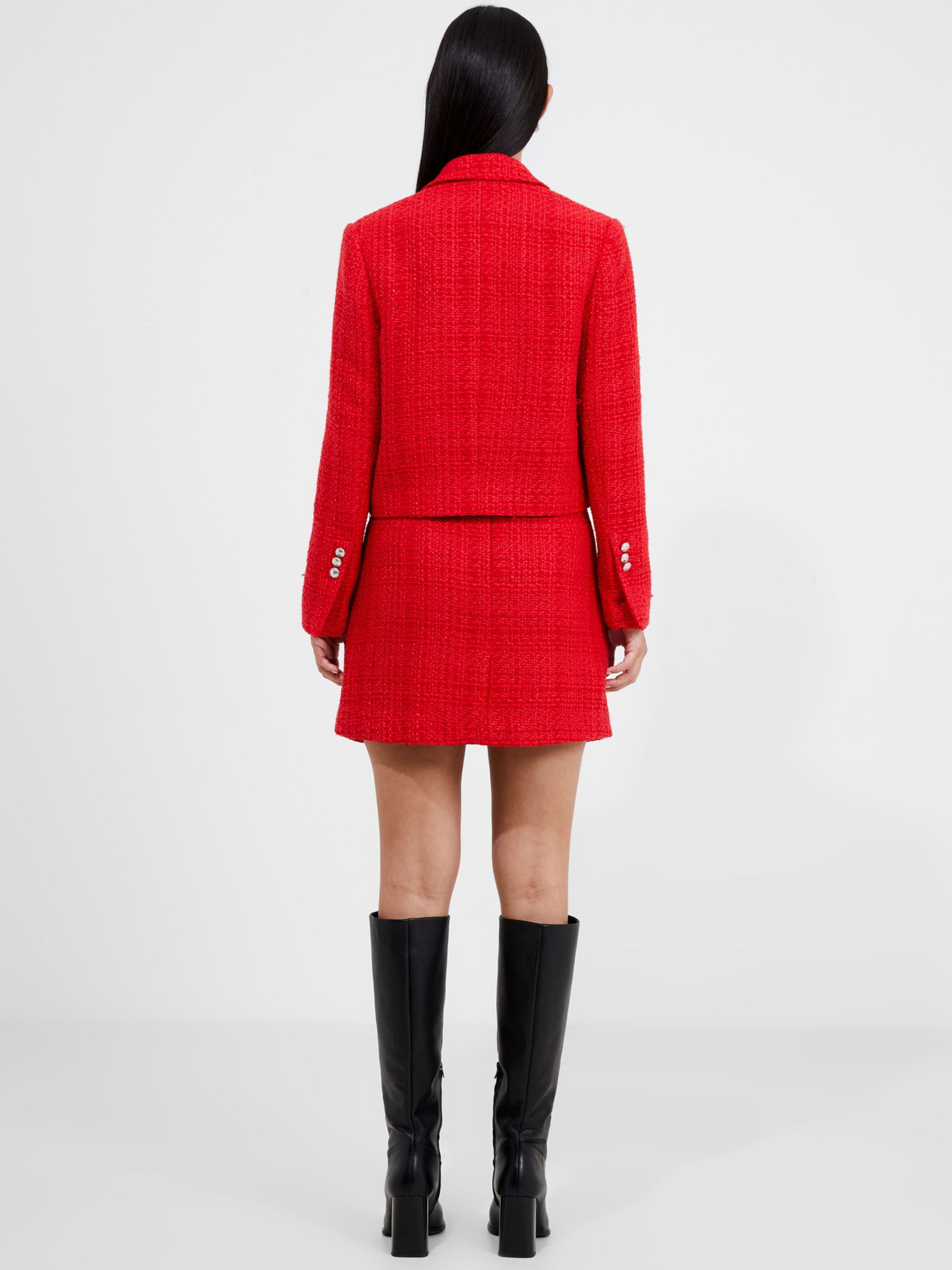 Buy French Connection Azzurra Tweed Mini Skirt, Royal Scarlet Online at johnlewis.com