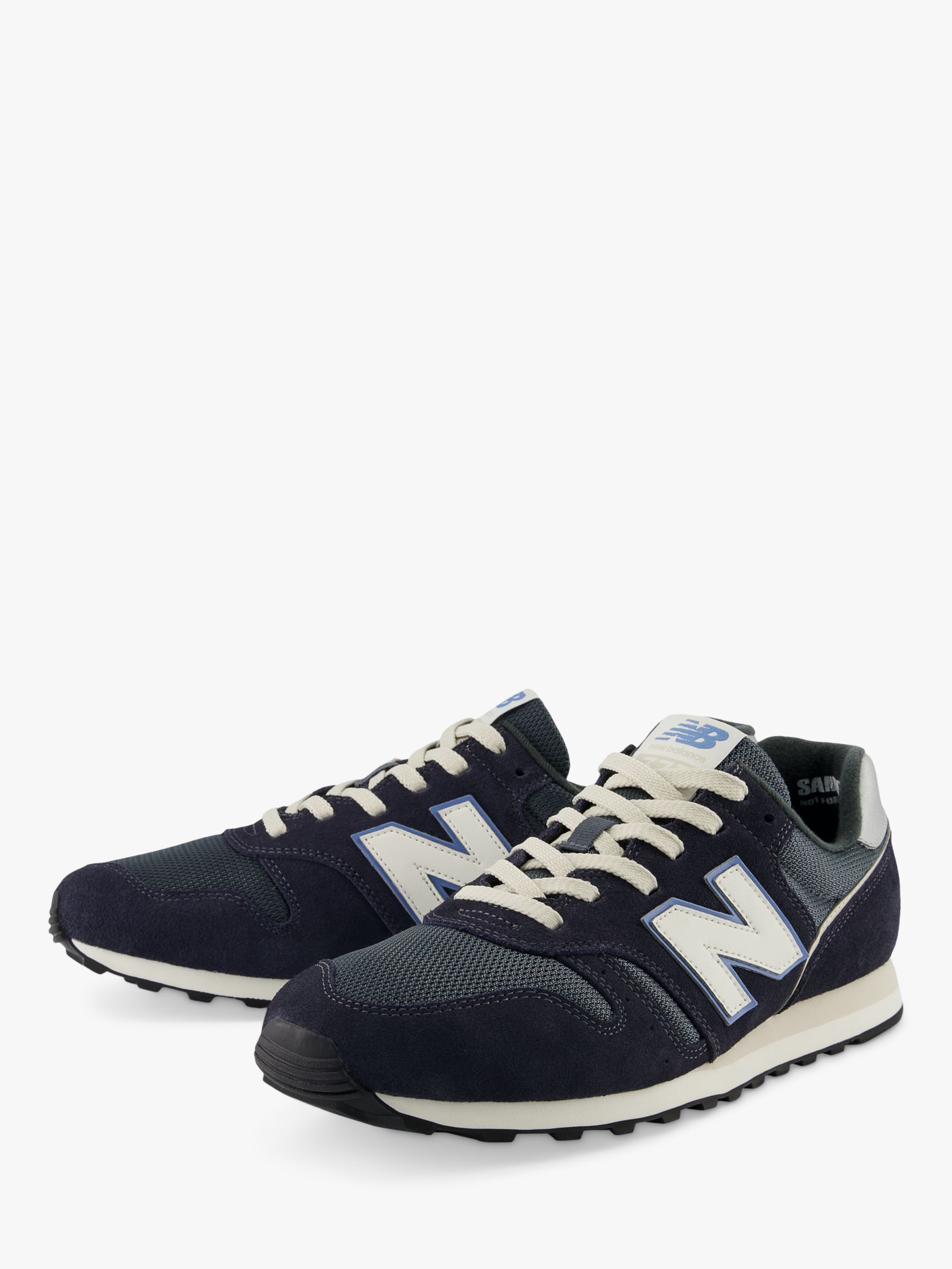 New Balance 373v2 Suede Trainers, Navy at John Lewis & Partners