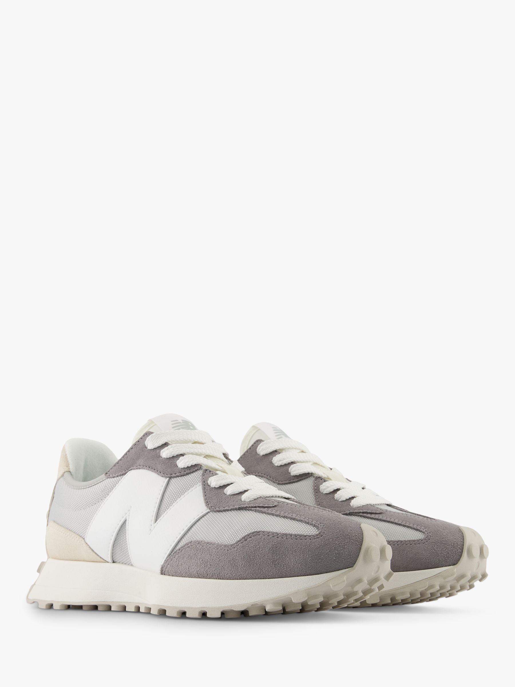 New Balance 327 Classic Suede Mesh Trainers, Grey, 10