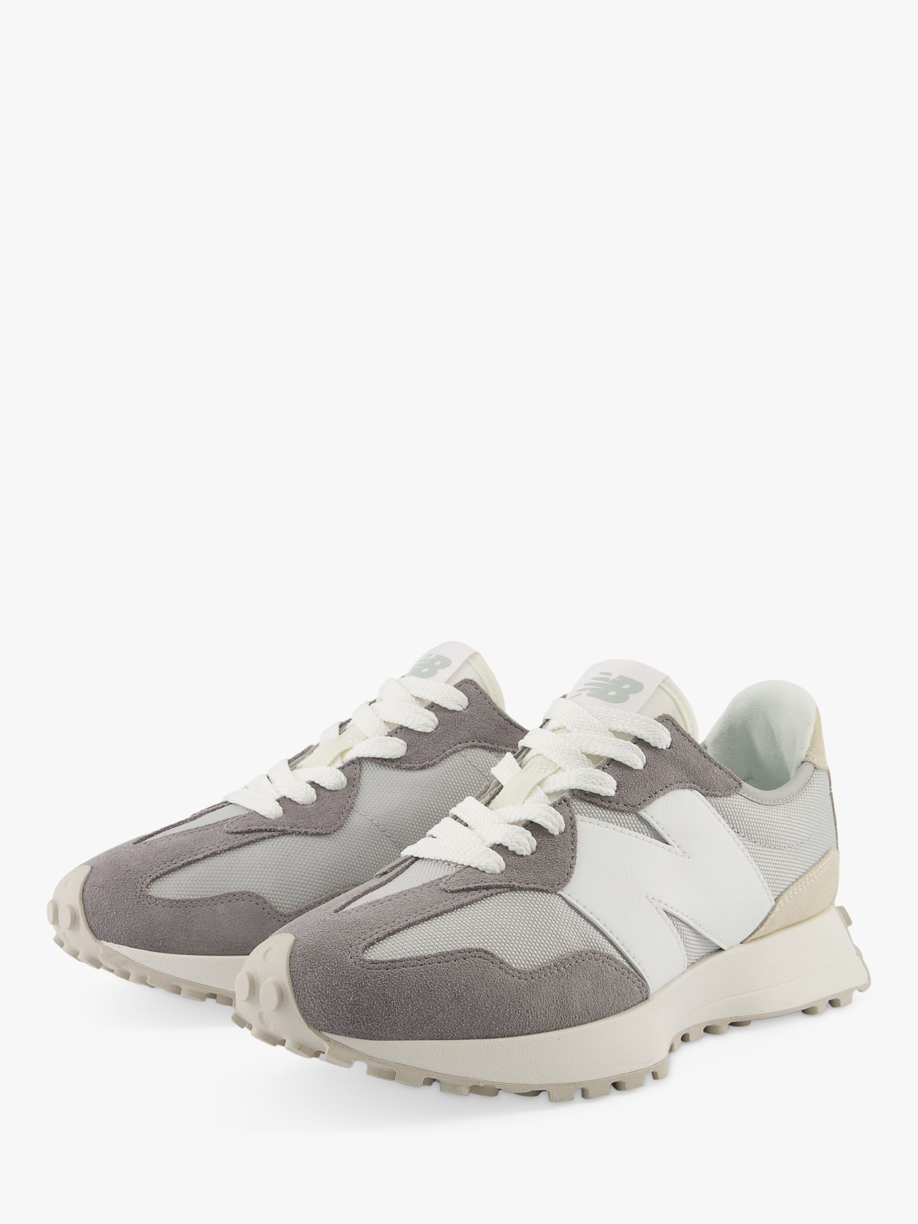 New Balance 327 Classic Suede Mesh Trainers, Grey, 10