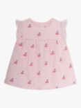 JoJo Maman Bébé Baby Cherry Check Pretty Blouse, Pink