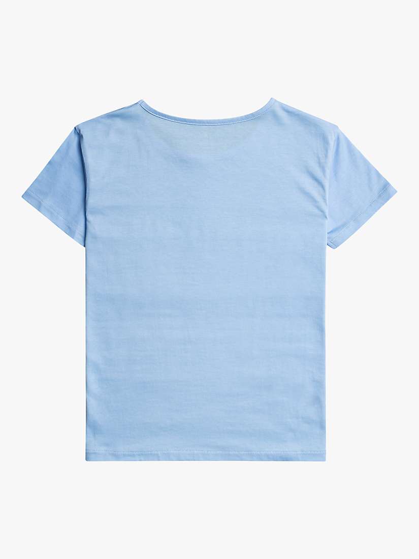 Buy Roxy Kids' Sun Logo Short Sleeve T-Shirt, Air Blue Online at johnlewis.com