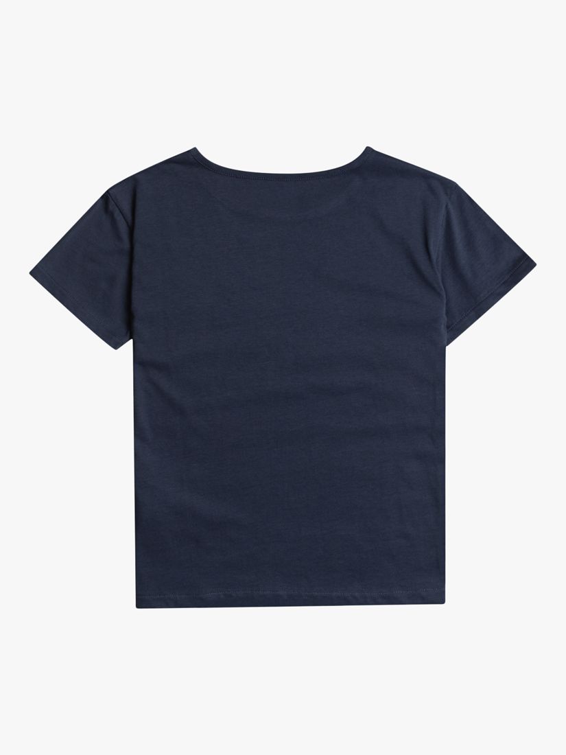 Roxy Kids' Heart Organic Cotton Short Sleeve T-Shirt, Naval Academy, 16 years