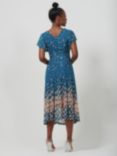 Jolie Moi Mesh Floral Print Midi Dress, Teal