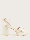 Monsoon Pearlised Platform Sandals, Ivory