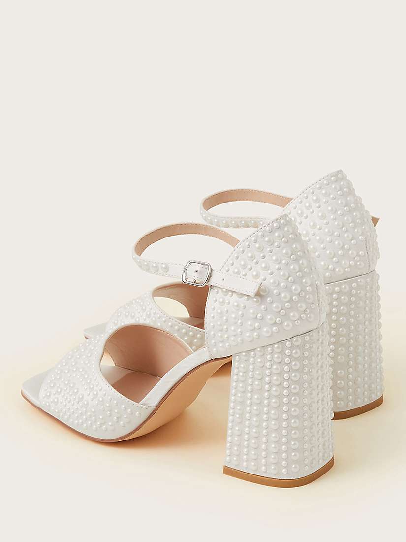 Buy Monsoon Pearl Embellished Bridal Sandals, Ivory Online at johnlewis.com