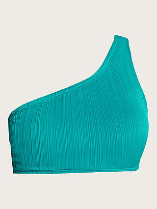 Monsoon Tori Textured Bandeau Bikini Top, Turquoise
