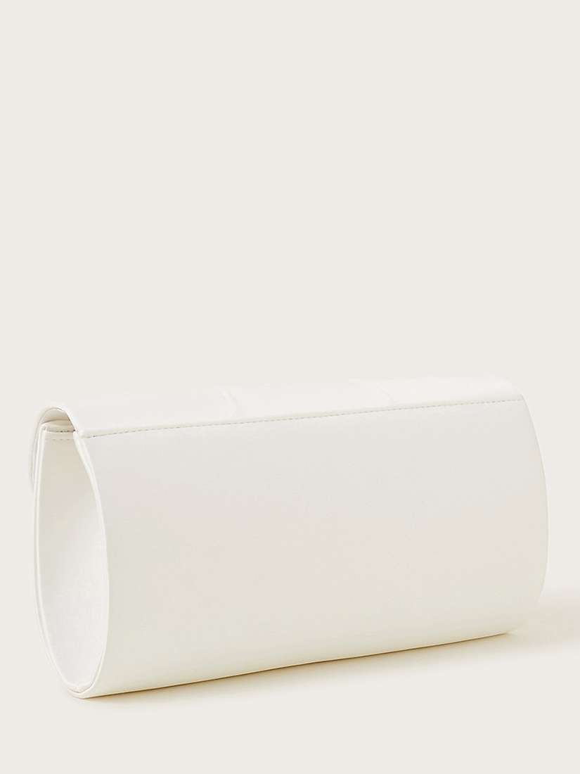 Buy Monsoon Pleated Clutch Bag, Ivory Online at johnlewis.com