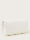 Monsoon Pleated Clutch Bag, Ivory