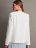 Monsoon Erica Open Neck Blazer, Ivory