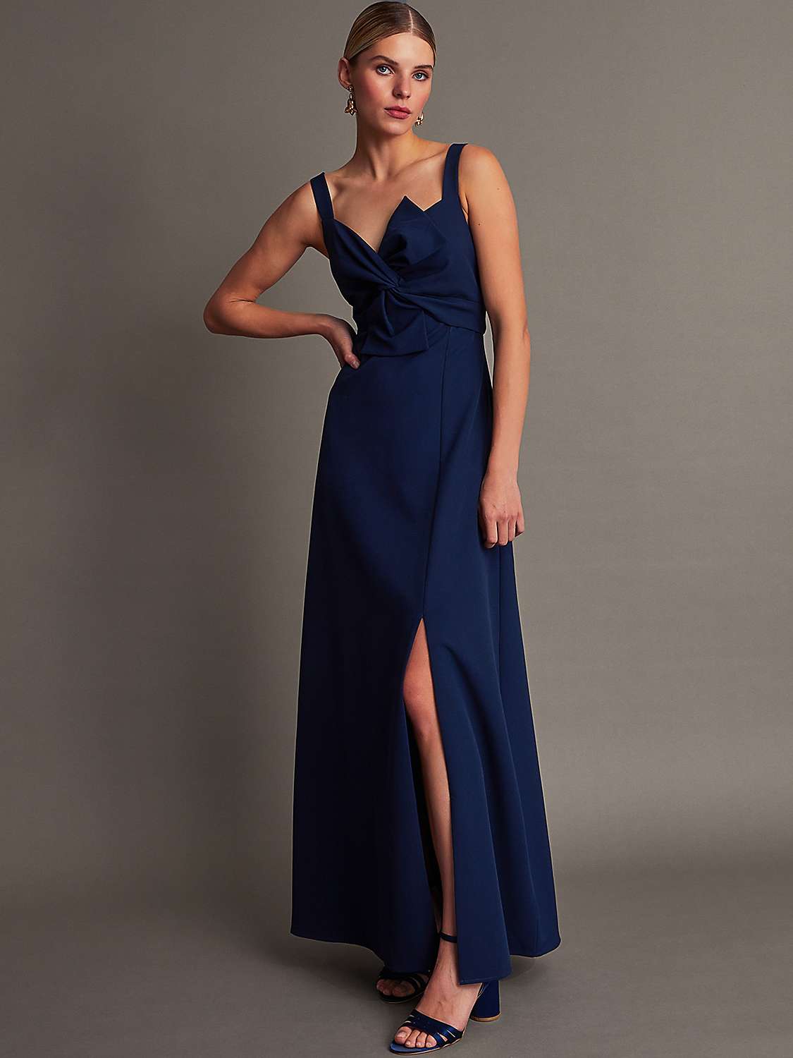 Buy Monsoon Molly Knot Maxi Dress, Navy Online at johnlewis.com