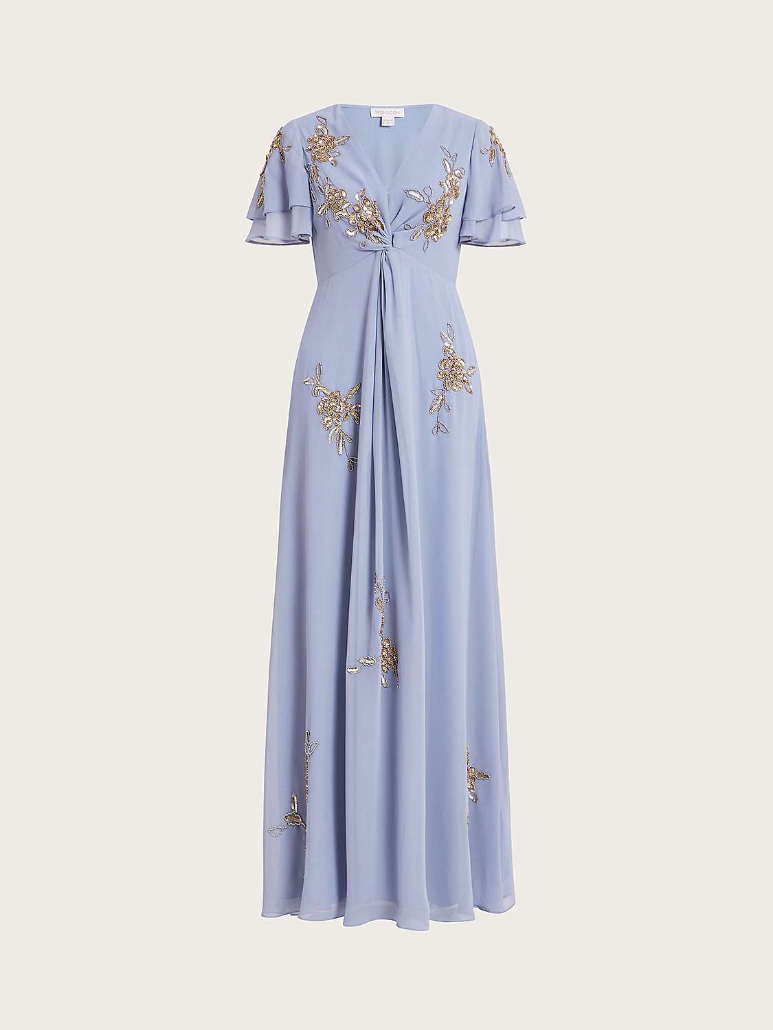 Buy Monsoon Kendra Embelished Maxi Dress, Blue Online at johnlewis.com