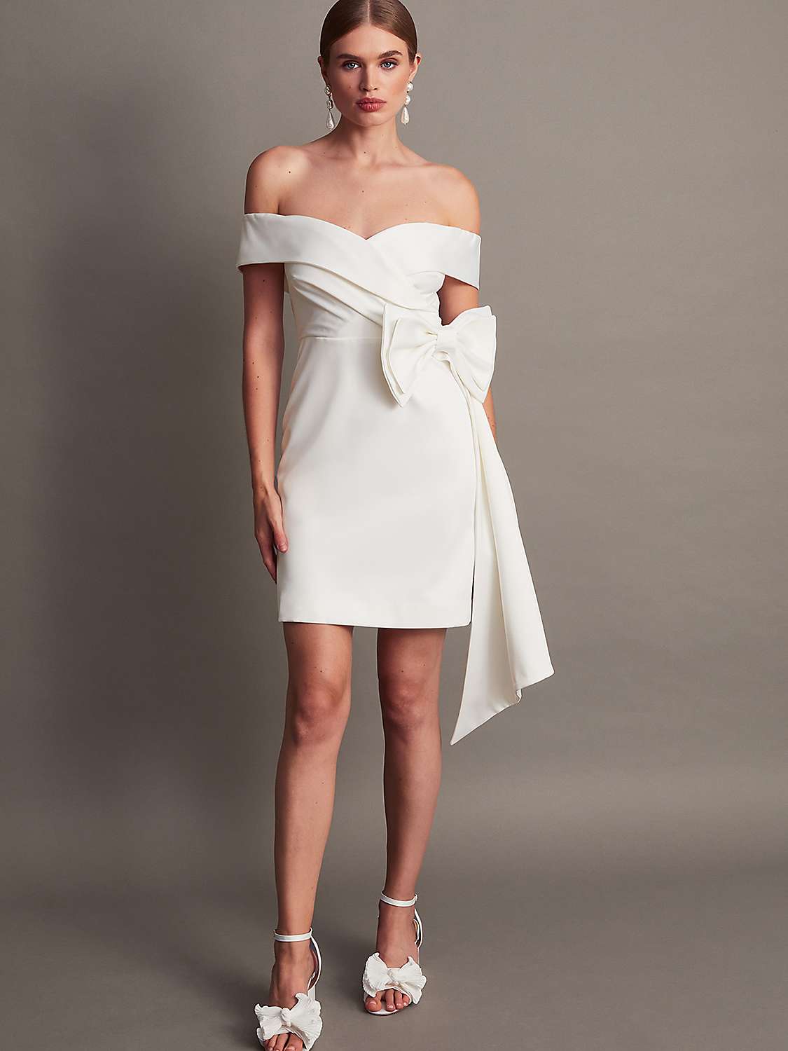 Buy Monsoon Enrique Mini Wedding Dress, Ivory Online at johnlewis.com