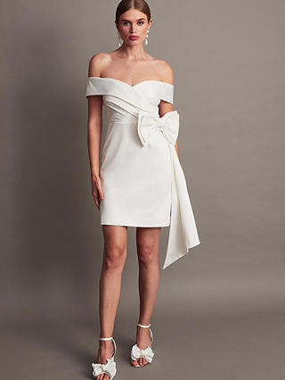 Monsoon Enrique Mini Wedding Dress, Ivory