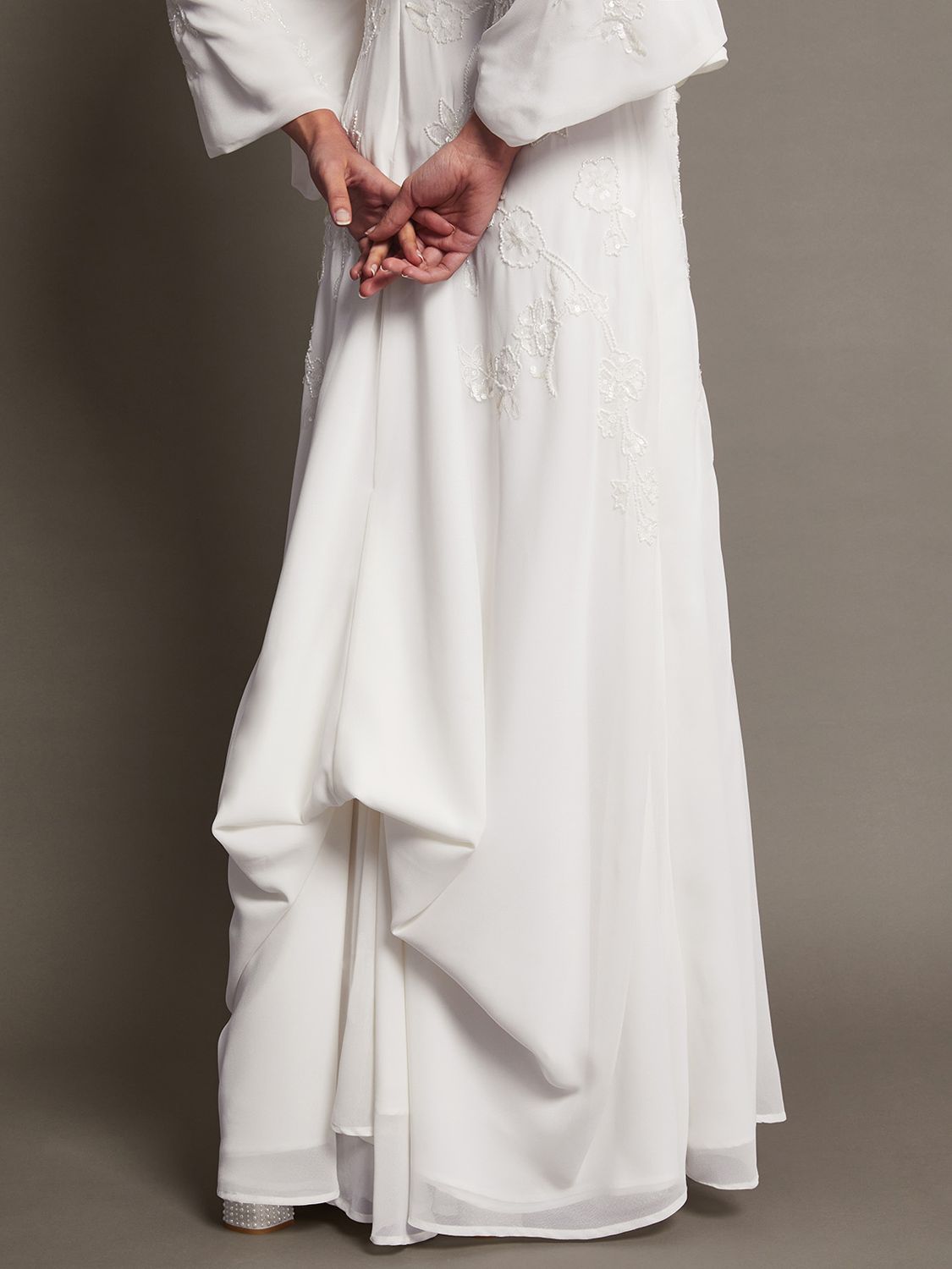 Buy Monsoon Camilla Embroided Wedding Dress, Ivory Online at johnlewis.com