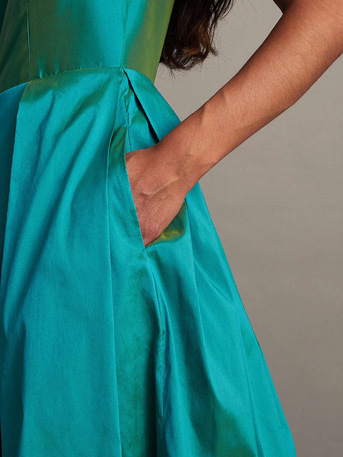 Buy Monsoon Bliss Bow Asymmetric Dress, Green Online at johnlewis.com