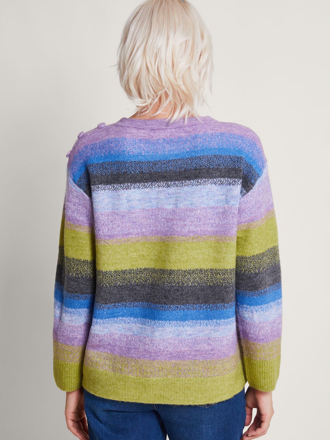 Monsoon Sasha Stripe Jumper, Multi at John Lewis & Partners