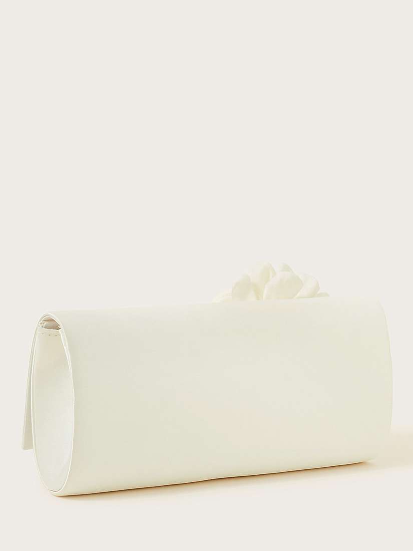 Buy Monsoon Petal Corsage Clutch Bag, Ivory Online at johnlewis.com