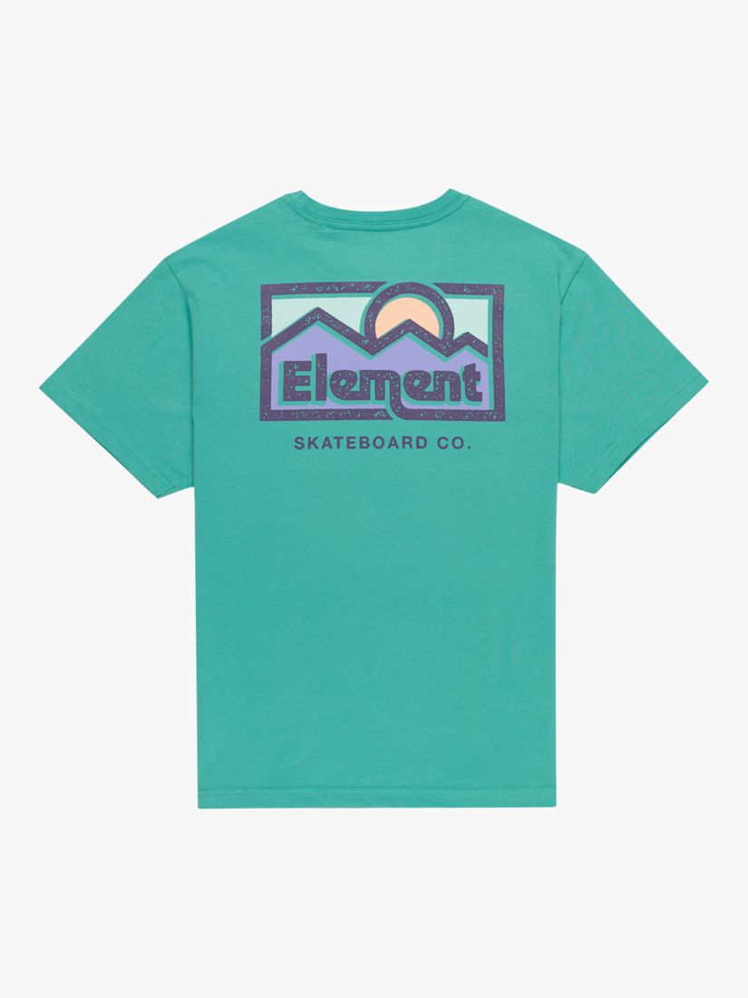 Element Kids' Sunup Organic Cotton Logo T-Shirt, Lagoon, 12 years