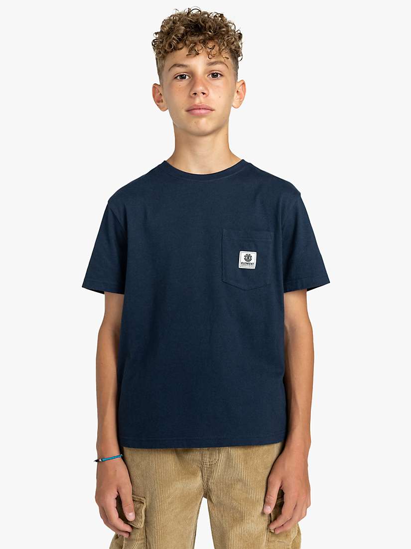 Buy Element Kids' Pocket Organic Cotton Crew Neck T-Shirt, Eclipse Navy Online at johnlewis.com