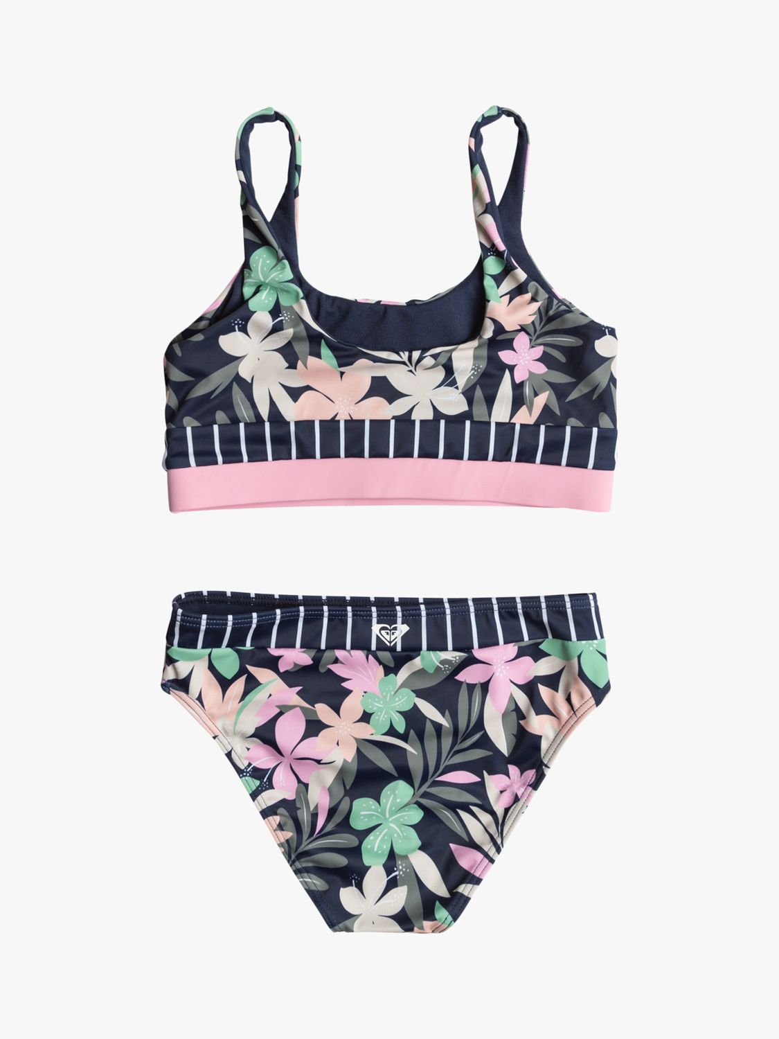 Buy Roxy Kids' Ilacabo Collection Vest Topini Two-Piece Bikini Set, Naval Academy Online at johnlewis.com