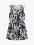 Roxy Kids' Surfs Up Floral Print Vest Top Dress, Naval Academy