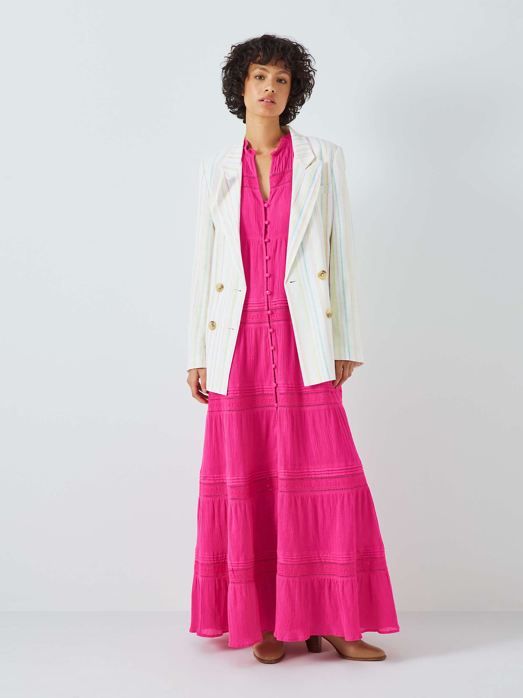 Buy Fabienne Chapot Kira Maxi Dress, Hot Pink Online at johnlewis.com