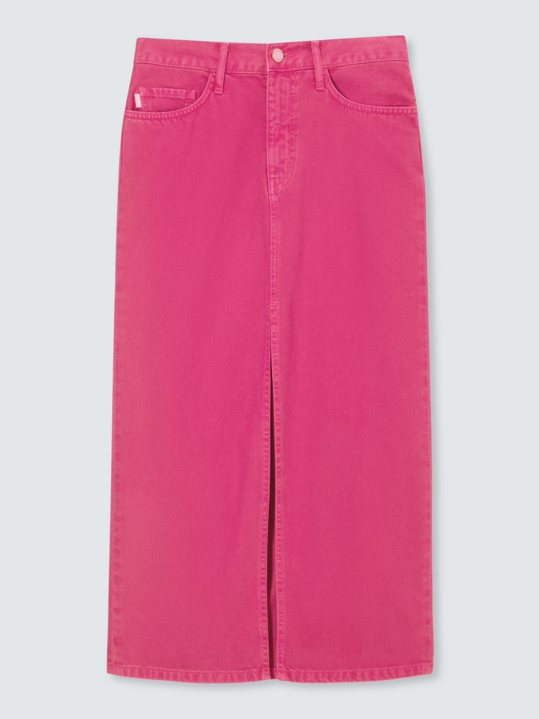 Buy Fabienne Chapot Carlyne Denim Midi Skirt, Hot Pink Online at johnlewis.com