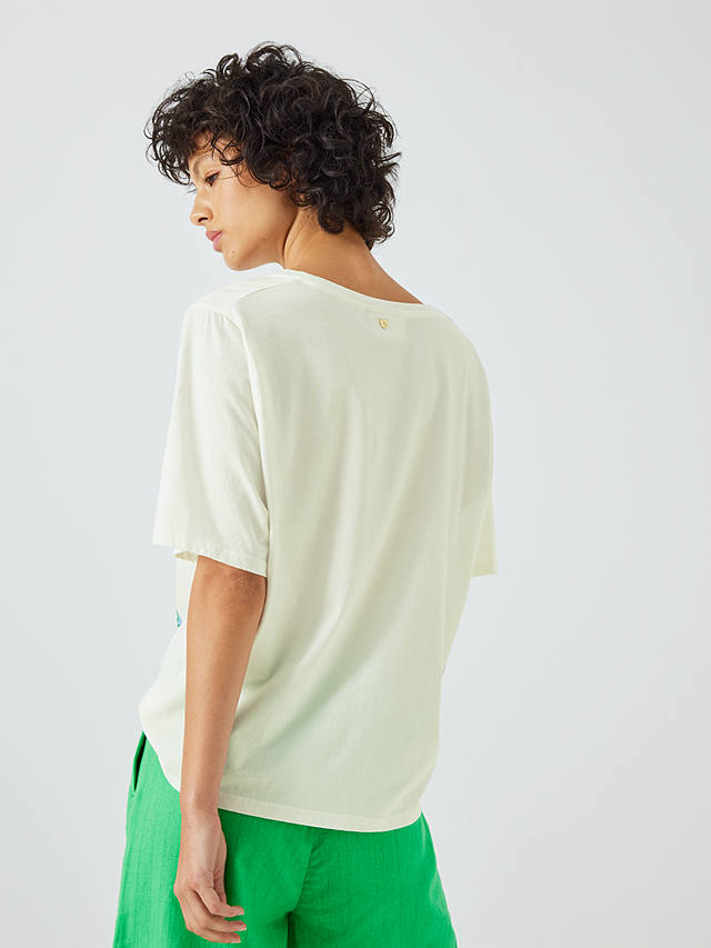 Fabienne Chapot Fay Bloom T-Shirt, Cream White/Green