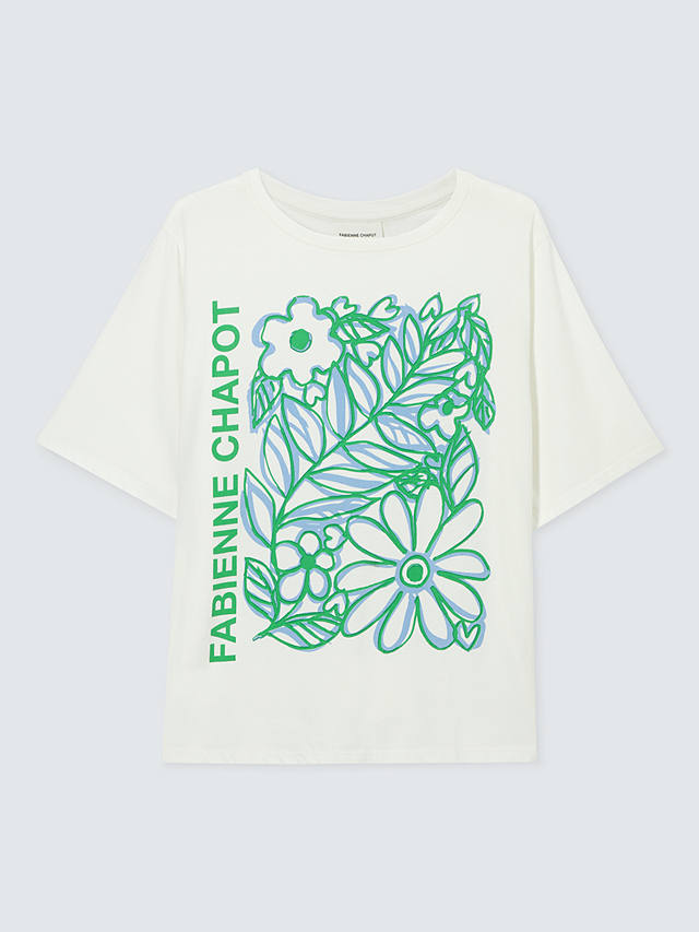Fabienne Chapot Fay Bloom T-Shirt, Cream White/Green