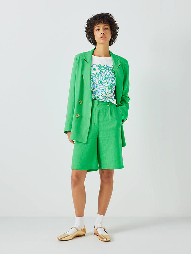 Fabienne Chapot Julia Linen Blend Shorts, Green Apple