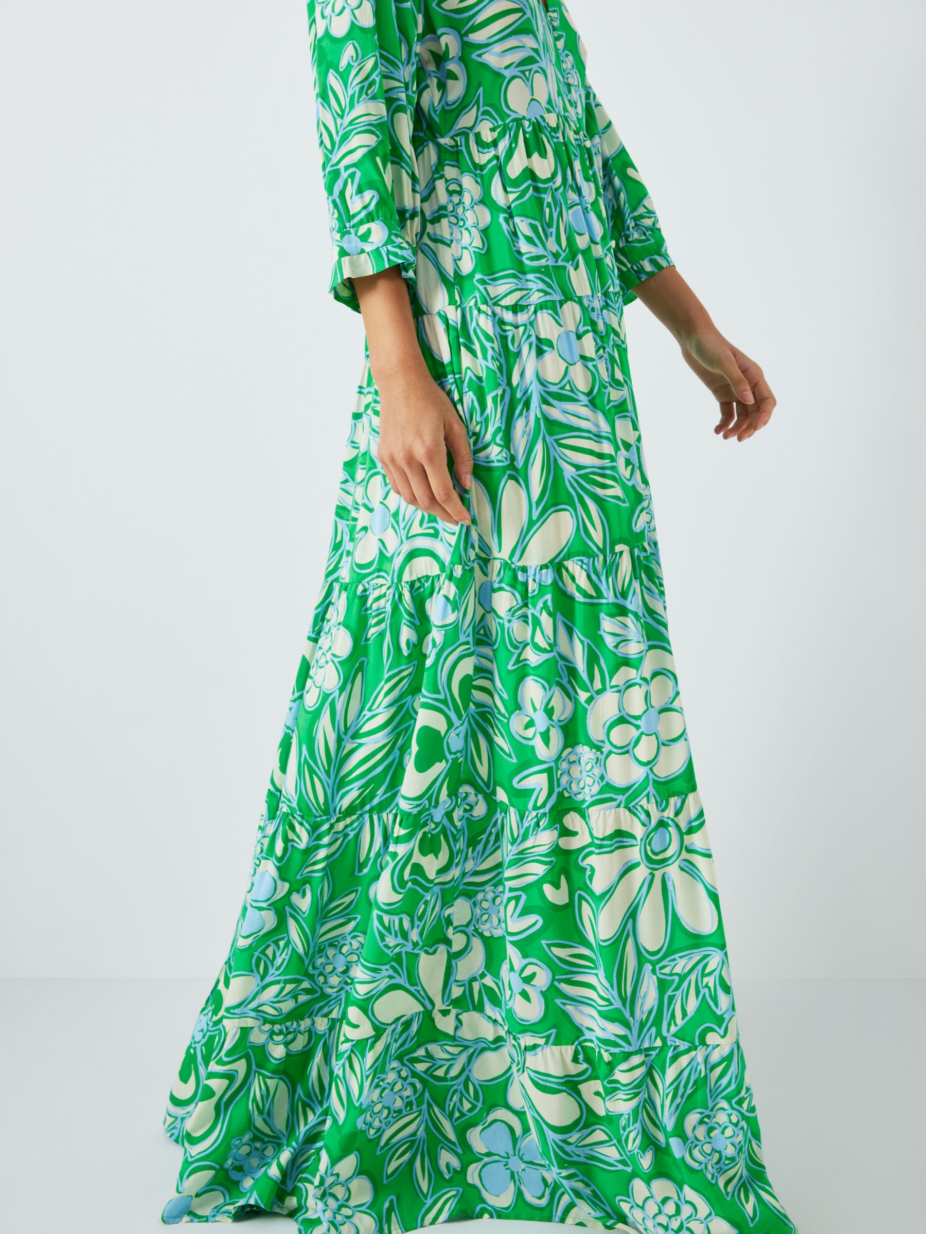 Fabienne Chapot Cala Floral Print Maxi Dress, Green Apple/Grass, 34