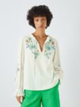 Fabienne Chapot Caroline Floral Embroidered Top, Cream White