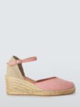 John Lewis Lloret Suede Espadrille Sandals, Rosa Blush