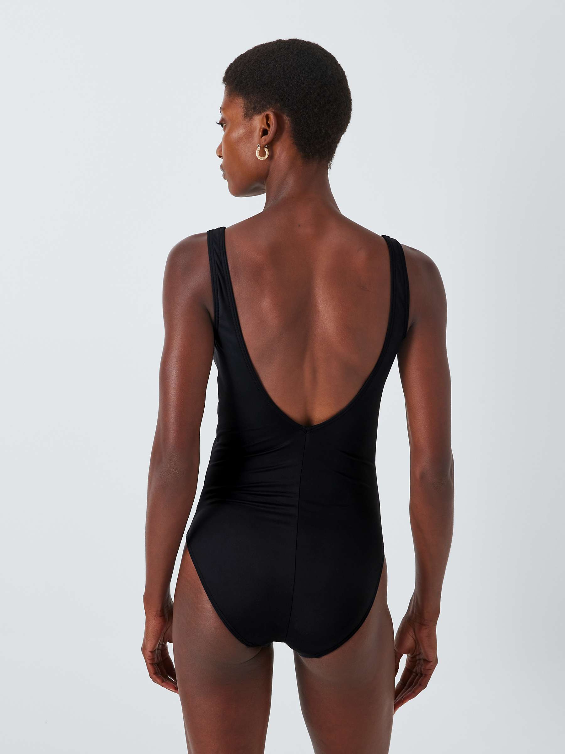 Buy John Lewis Twist Medium Control Swimsuit, Black Online at johnlewis.com