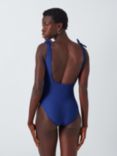 John Lewis Palma Textured Square Neck Swimsuit, Blue