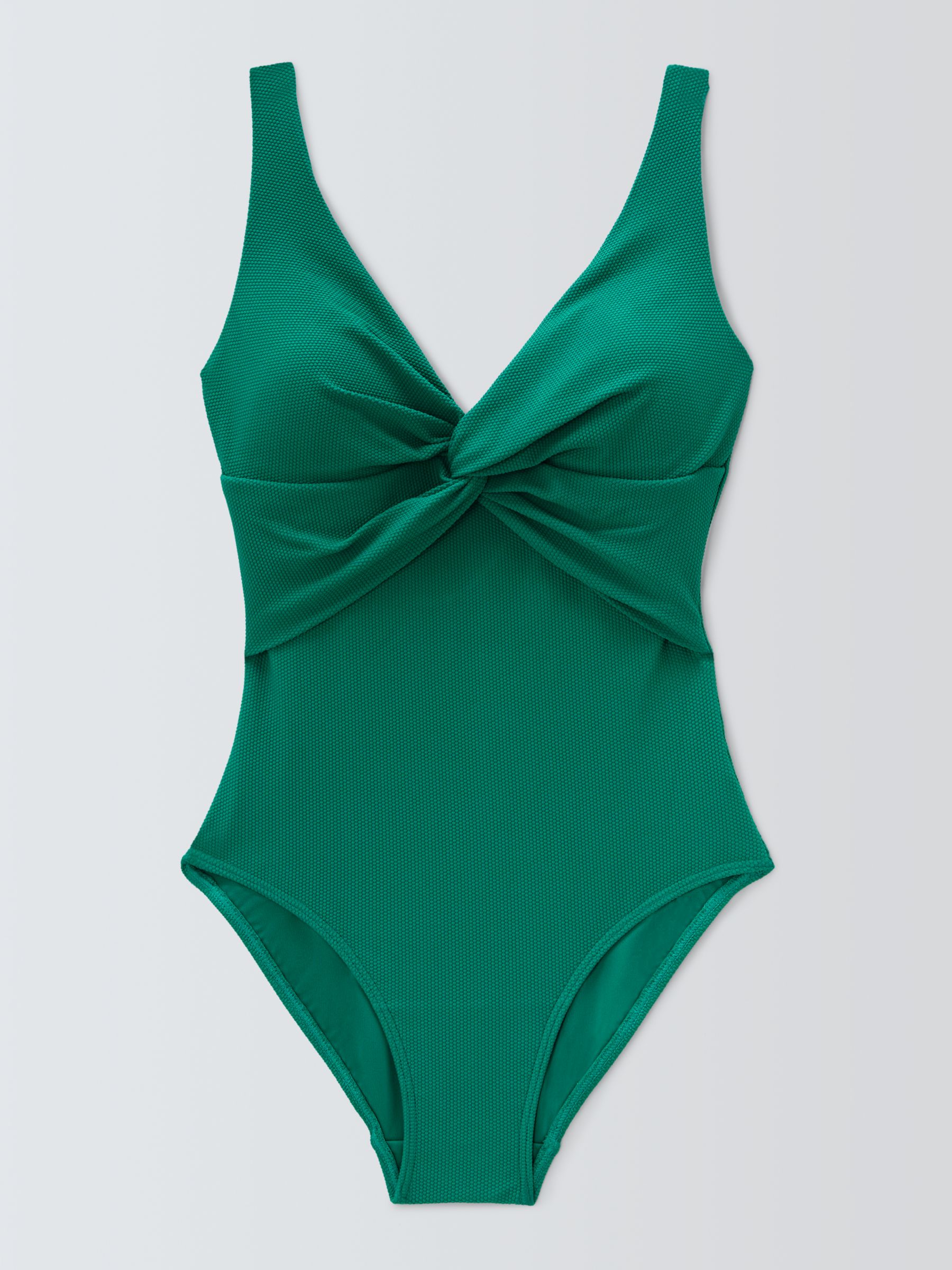 Buy John Lewis Palma Twist Front Swimsuit, Green Online at johnlewis.com