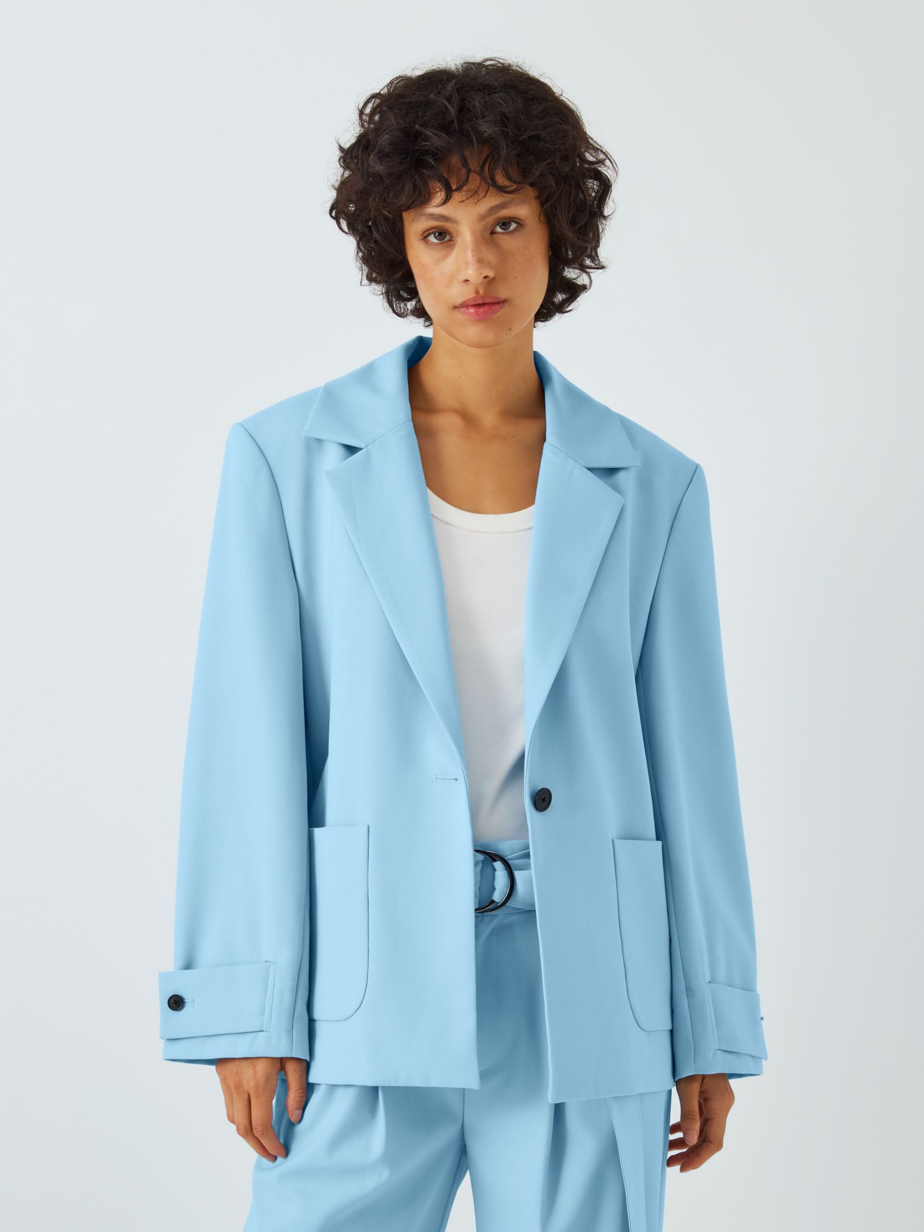 Equipment Cedric Oversized Wool Blend Blazer, Dream Blue, XL