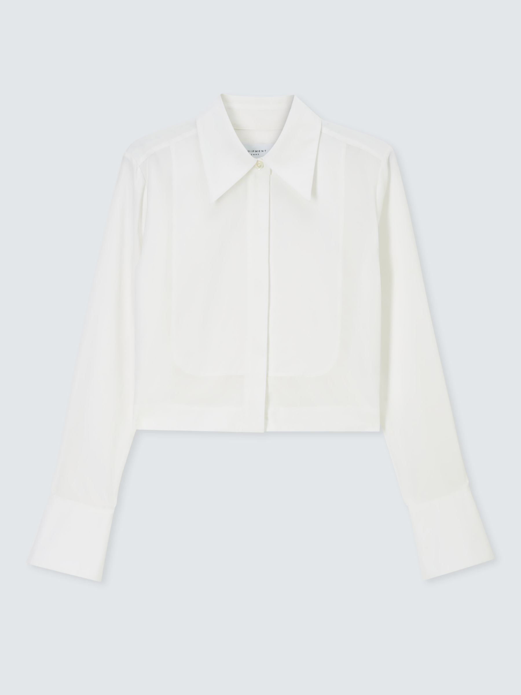 Buy Equipment Dahlia Cropped Shirt, Bright White Online at johnlewis.com