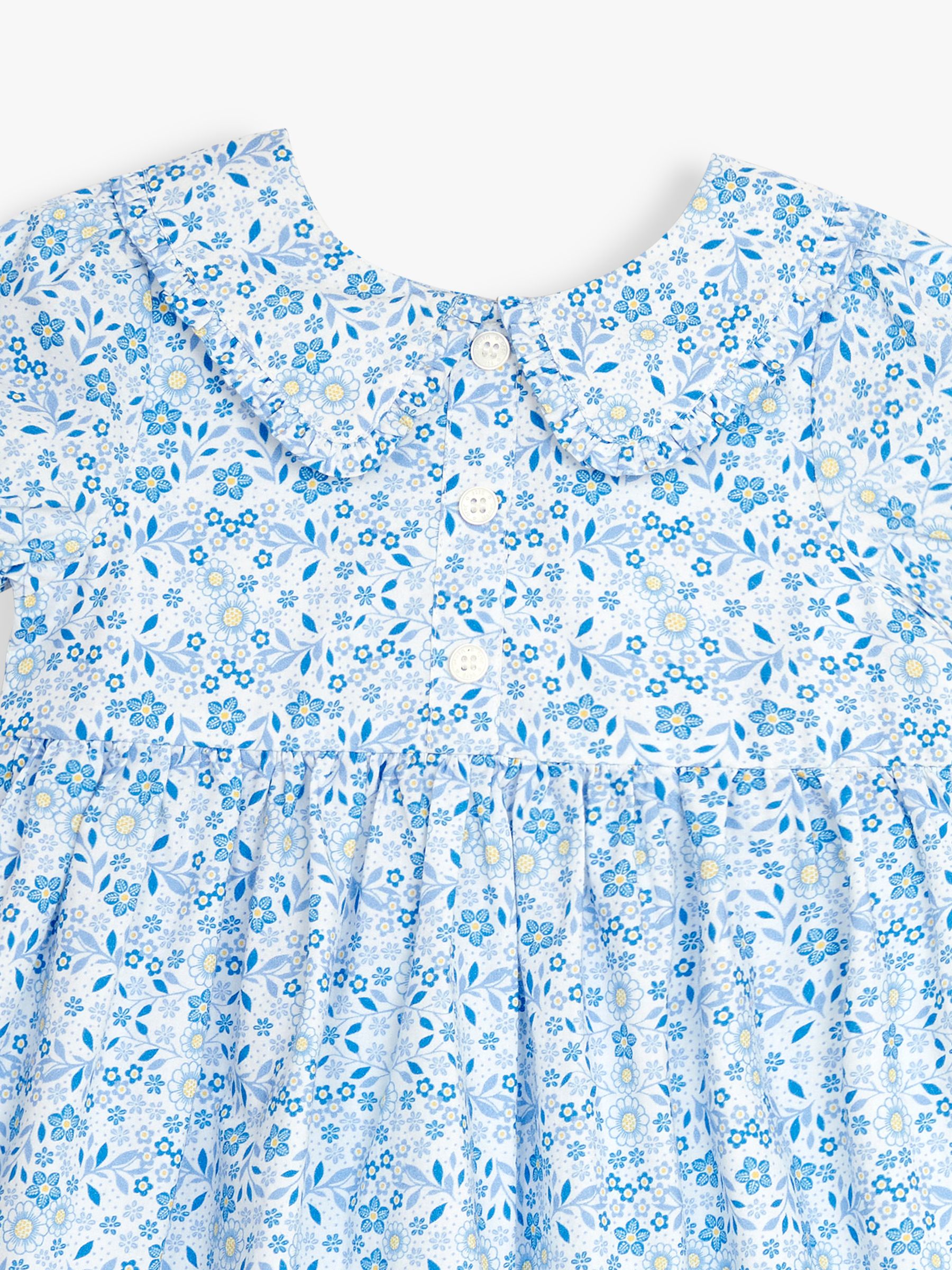Buy JoJo Maman Bébé Baby Floral Print Tea Dress, Blue Online at johnlewis.com